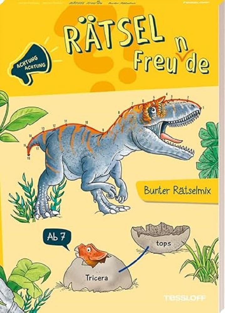 Achtung Achtung Rätselfreu(n)de. Bunter Rätselmix / Rund 50 abwechslungsreiche Rätsel / Mit Lösungen / Für Kinder ab 7 Jahren: Rätseln für Kinder ab 7 Jahren (Rätsel, Spaß, Spiele)