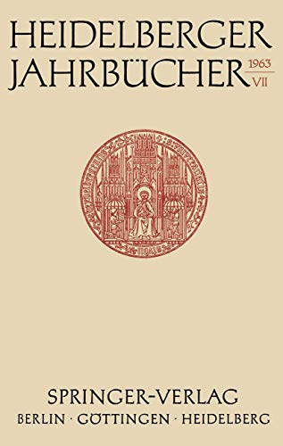 Heidelberger Jahrbücher (German Edition) (Heidelberger Jahrbücher, 7, Band 7)