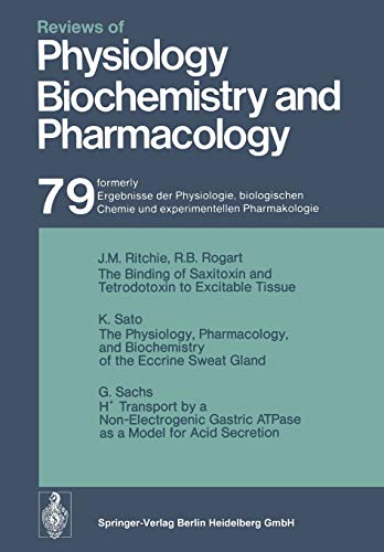 Reviews of Physiology, Biochemistry and Pharmacology (Reviews of Physiology, Biochemistry and Pharmacology, 79, Band 79)