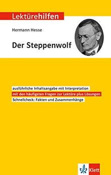 Klett Lektürehilfen Hermann Hesse, Der Steppenwolf: Für Oberstufe und Abitur - Interpretationshilfe für die Schule