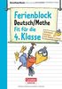 Einfach lernen mit Rabe Linus - Deutsch / Mathe Ferienblock 4. Klasse