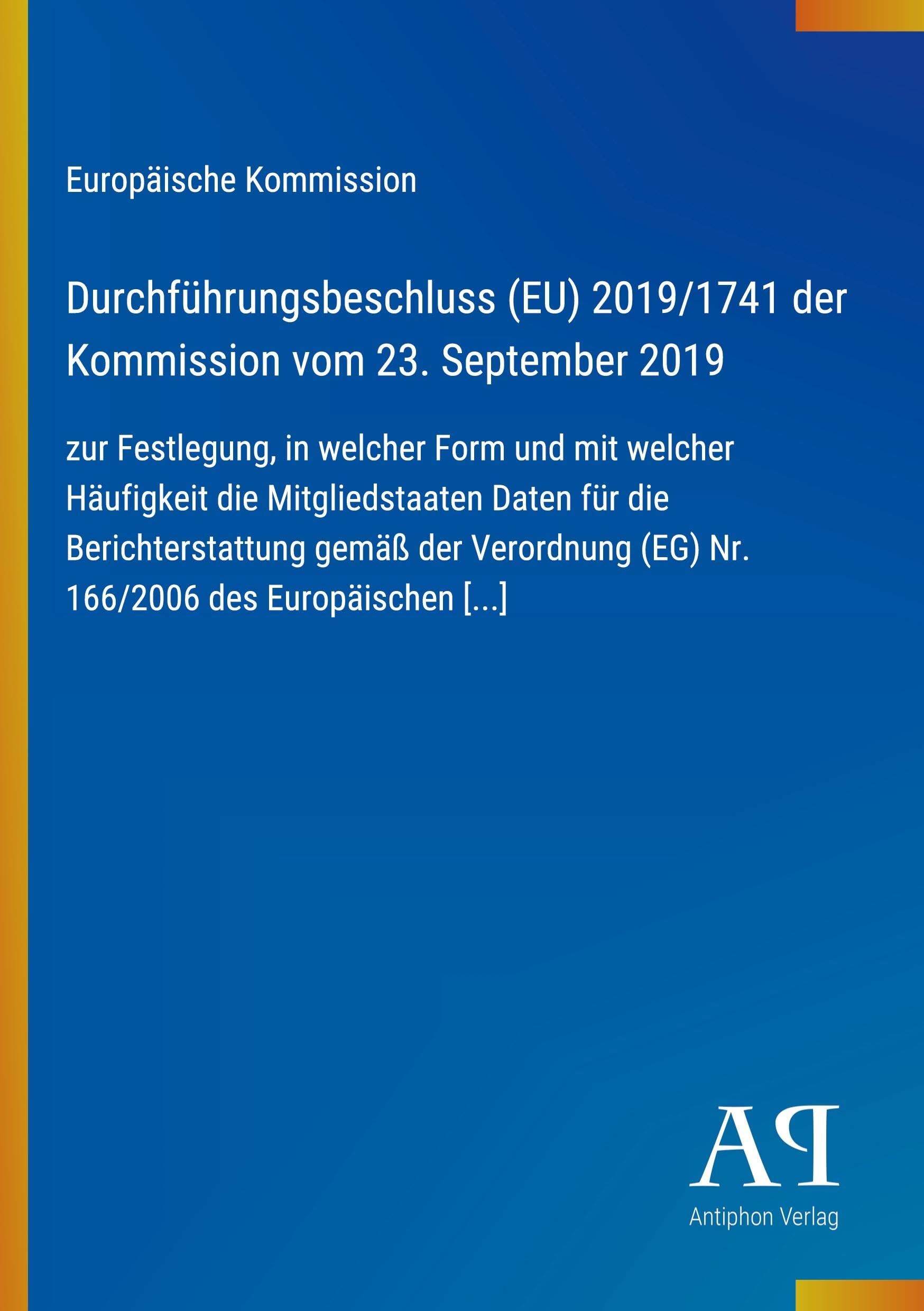 Durchführungsbeschluss (EU) 2019/1741 der Kommission vom 23. September 2019