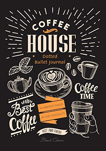 Dotted Bullet Journal: Medium A5 - 5.83X8.27 (Coffee House)