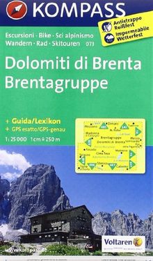 Dolomiti di Brenta - Brentagruppe: Wanderkarte mit Aktiv Guide, Radrouten und alpinen Skirouten. GPS-genau. Dt. /Ital. 1:25000