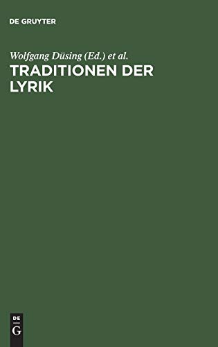 Traditionen der Lyrik: Festschrift für Hans-Henrik Krummacher