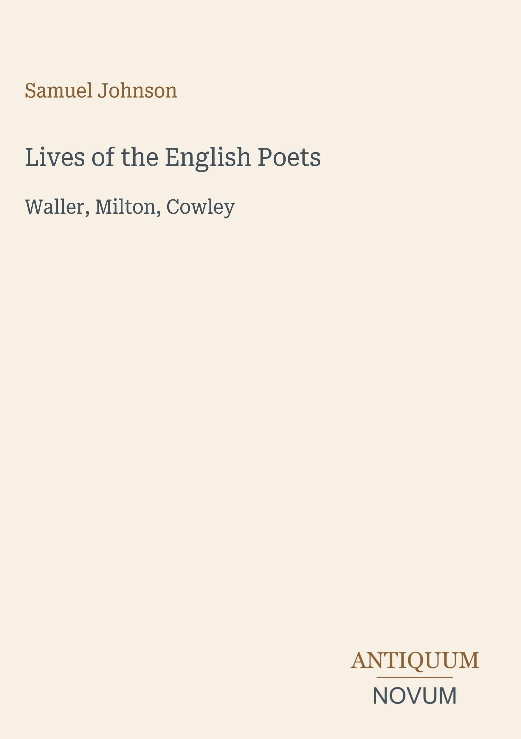 Lives of the English Poets