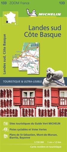 LANDES SUD - CÔTE BASQUE 11133 CARTE ZOOM MICHELIN KAART