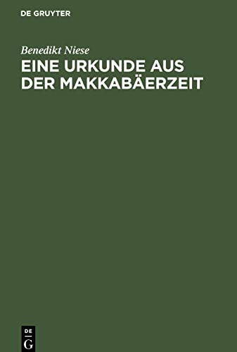 Eine Urkunde aus der Makkabäerzeit