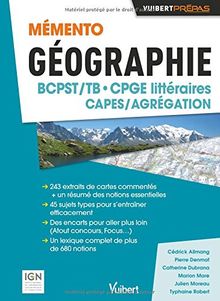 Mémento géographie BCPST, TB, CPGE littéraires, Capes-agrégation