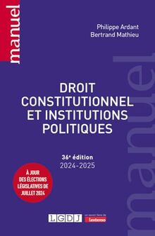 Droit constitutionnel et institutions politiques : 2024-2025