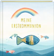 Eintragalbum – Meine Erstkommunion: mit Wendepaillettenpatch: Taufgeschenk für Erinnerungen und Fotos mit edlem Stoffeinband und Pailletten-Patch