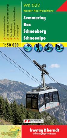 Freytag Berndt Wanderkarten, WK 022, Semmering - Rax - Schneeberg - Schneealpe 1:50.000