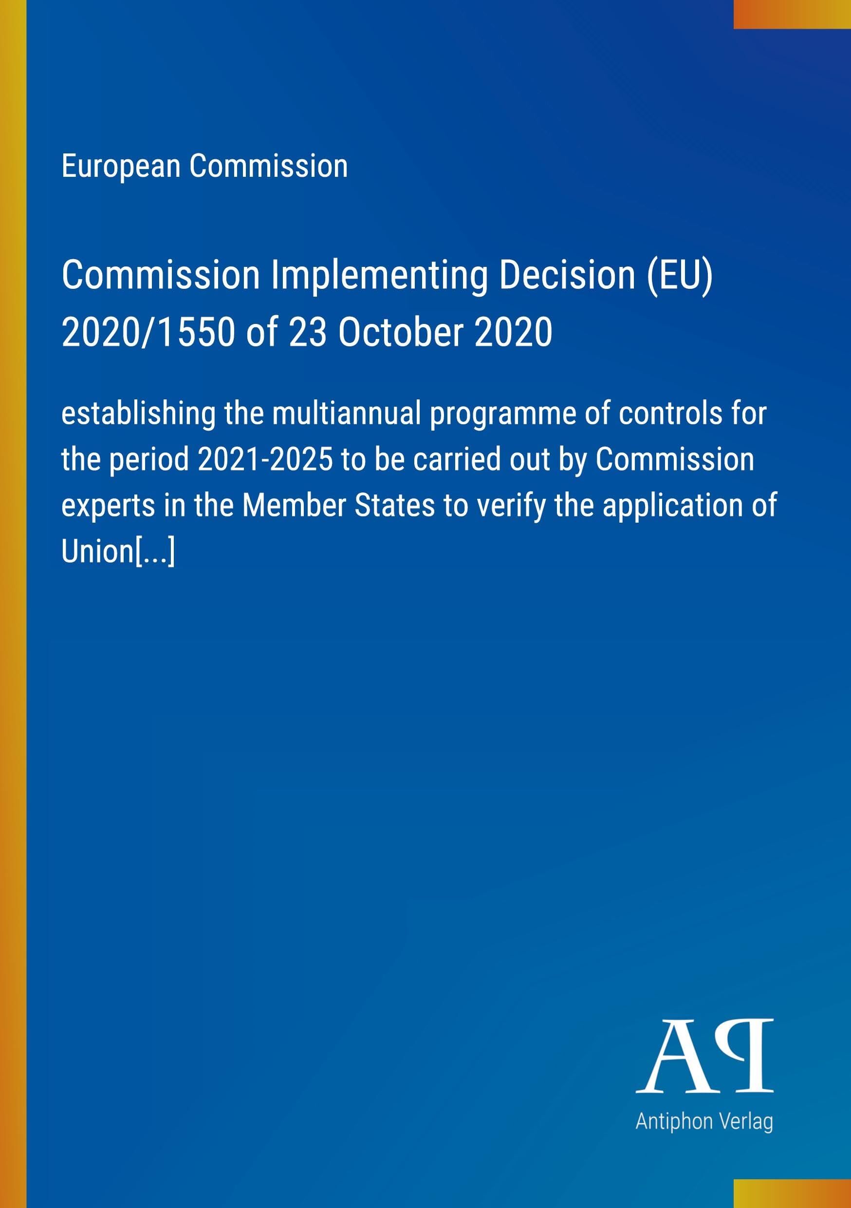 Commission Implementing Decision (EU) 2020/1550 of 23 October 2020