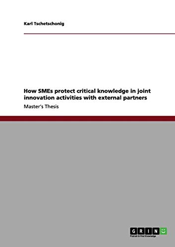 How SMEs protect critical knowledge in joint innovation activities with external partners