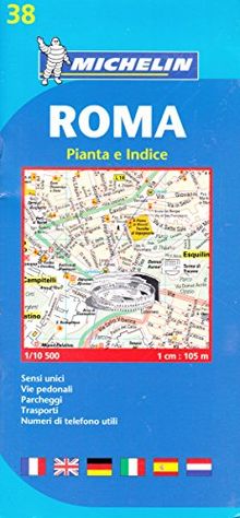 Michelin Rom: Stadtplan 1:10.500 (MICHELIN Stadtpläne)