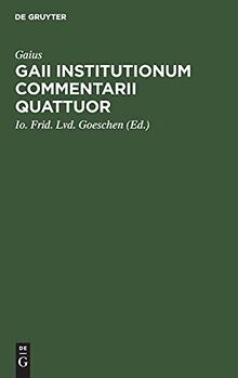 Gaii institutionum commentarii quattuor