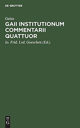 Gaii institutionum commentarii quattuor