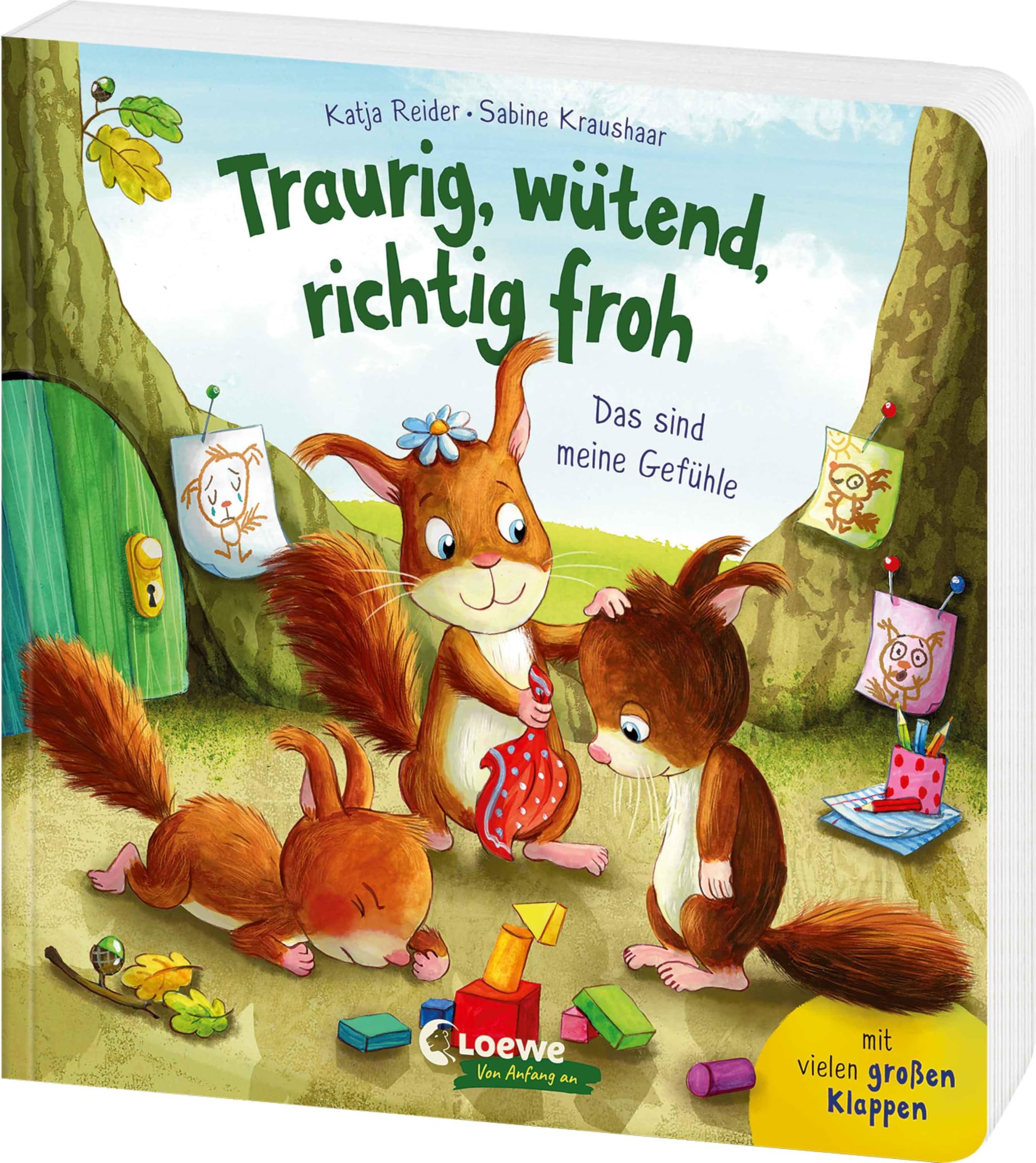 Traurig, wütend, richtig froh - das sind meine Gefühle: Bestärkendes Pappbilderbuch für Kinder ab 2 Jahren - Hilft Kindern, ihre Emotionen bewusst ... vielen großen Klappen zum Staunen und Spielen