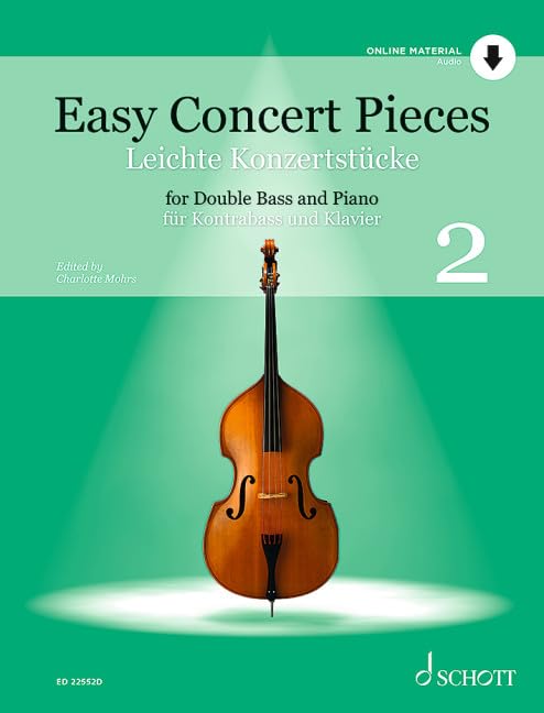 Leichte Konzertstücke: 24 leichte Stücke aus 5 Jahrhunderten von der halben bis zur 3. Lage. Band 2. Kontrabass und Klavier. (Easy Concert Pieces, Band 2)