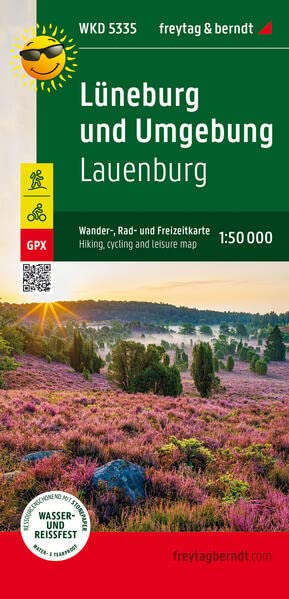 Lüneburg und Umgebung, Lauenburg, Wander- und Radkarte 1:50.000, freytag & berndt, WK D5335: Lauenburg, mit touristischen Infos, GPX Tracks, ... (freytag & berndt Wander-Rad-Freizeitkarten)