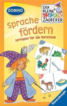 Der kleine Lernzauberer - Lernspiel: Sprache fördern (Domino): Lernspiel für die Vorschule
