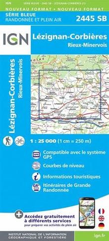 Lézignan-Corbières-Rieux-Minervois 1:25 000