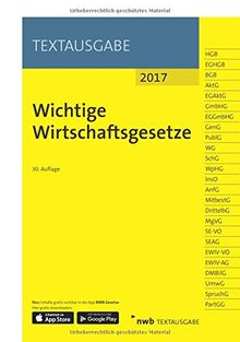 Wichtige Wirtschaftsgesetze (NWB-Textausgaben)