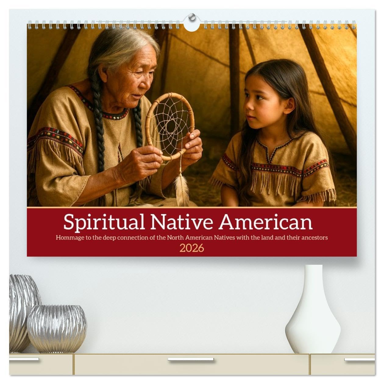 Spiritual Native American (High Quality Premium Wall Calendar 2026 DIN A2 landscape),CALVENDO 12 Month Wall Calendar: Images that caress the soul - ... deep wisdom and spiritual connection.