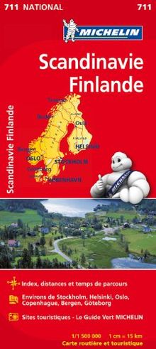 Carte Scandinavie, Finlande Michelin