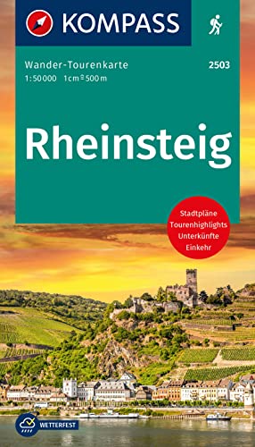 unbekannt Kompass Wander-Tourenkarte Rheinsteig 1, 50.000, Leporello Karte, Reiß- Und Wetterfest
