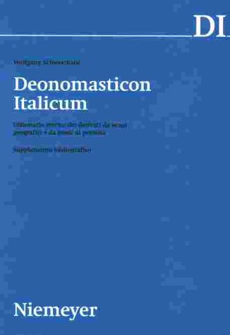 Supplemento bibliografico (Deonomasticon Italicum (DI))