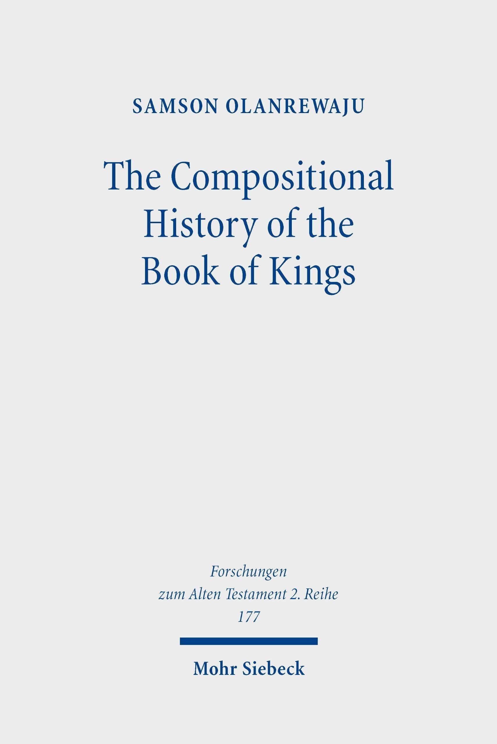 The Compositional History of the Book of Kings - Neuware
