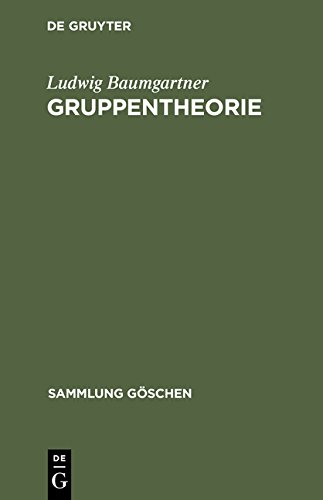 Gruppentheorie (Sammlung Göschen)