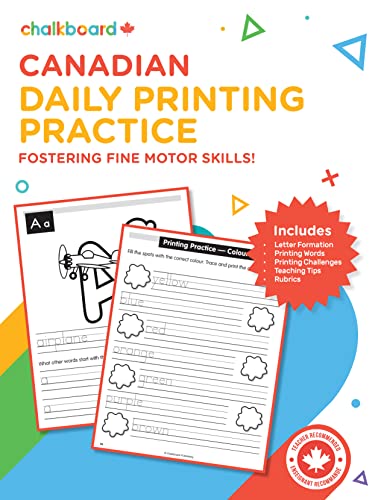 Canadian Daily Printing Practice Grades K-2
