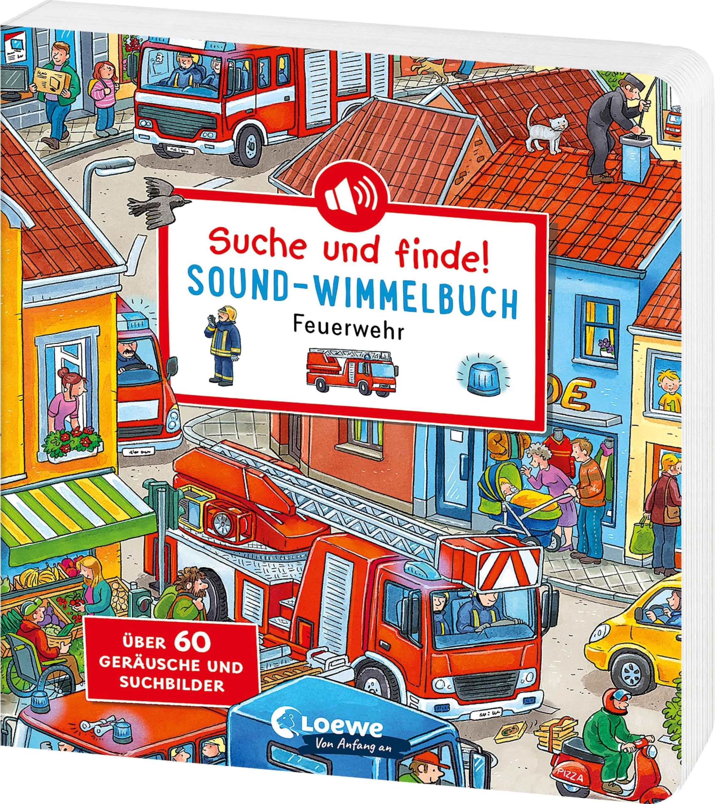 Suche und finde! Sound-Wimmelbuch - Feuerwehr: Höre und staune! Über 60 Geräusche und Suchbilder - Wimmelspaß mit XXL-Sounds in Hörspielqualität ab 2 Jahren