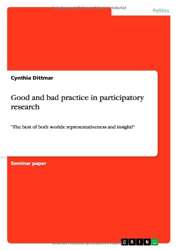 Good and bad practice in participatory research: The best of both worlds: representativeness and insight?