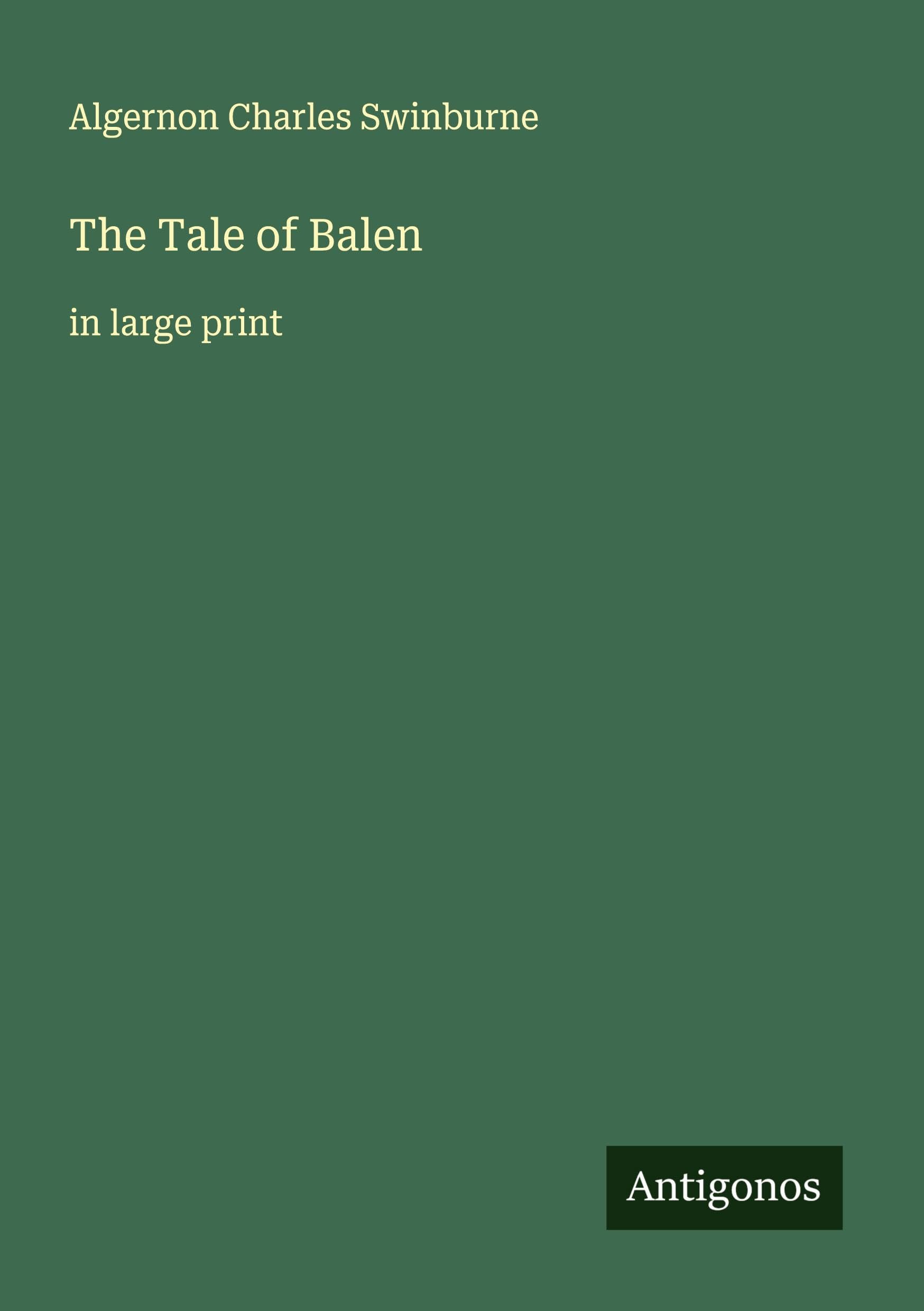 The Tale of Balen: in large print
