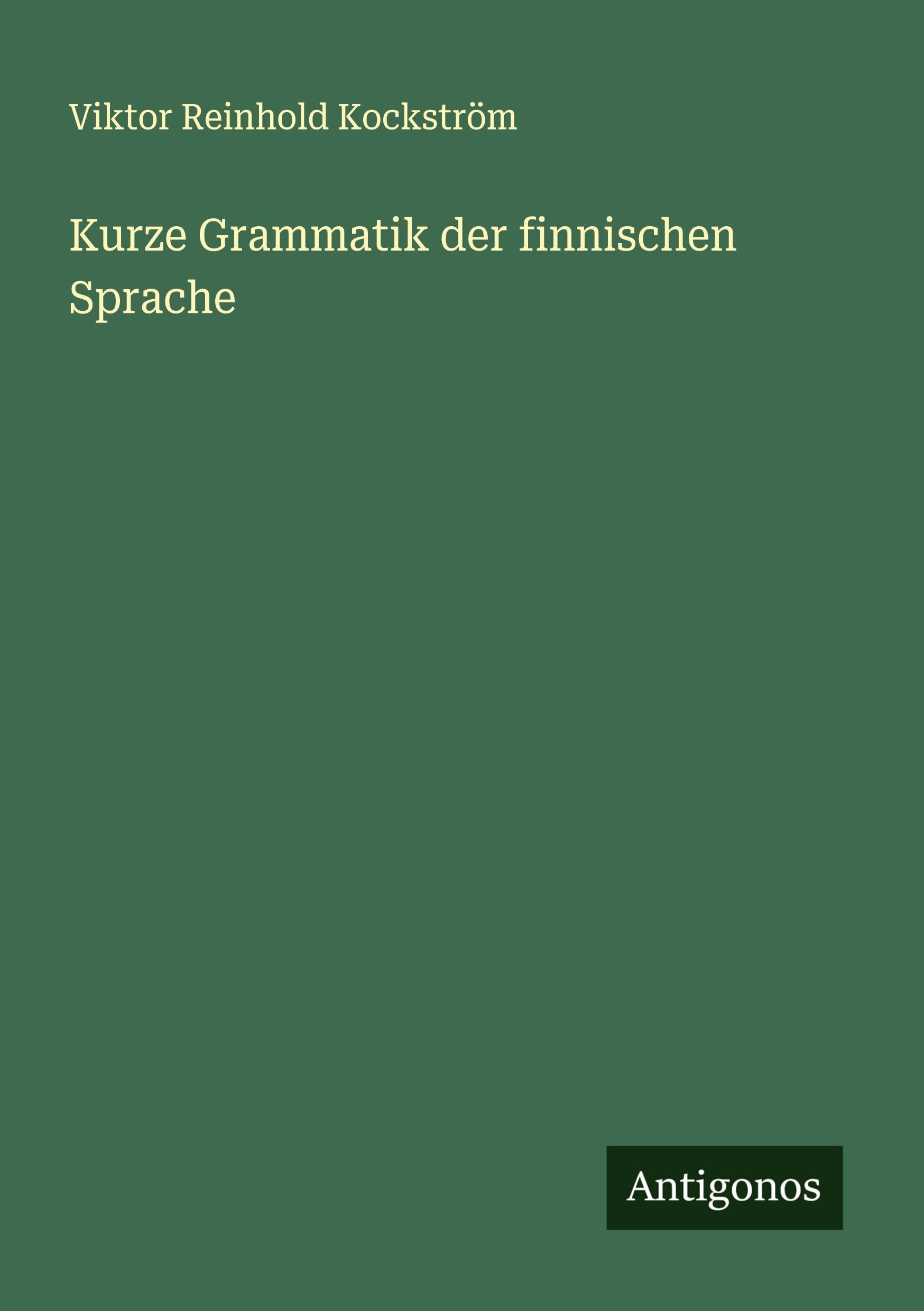 Kurze Grammatik der finnischen Sprache