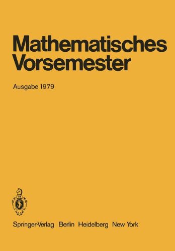 Mathematisches Vorsemester: Ausgabe 1979