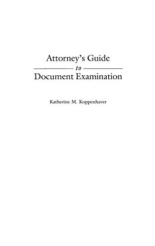 Attorney's Guide to Document Examination