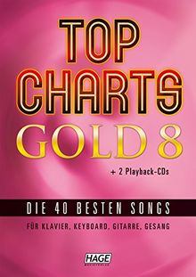 Top Charts Gold 08. Mit 2 Playback CDs: Die 40 besten Songs für Klavier, Keyboard, Gitarre und Gesang