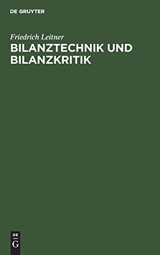 Bilanztechnik und Bilanzkritik