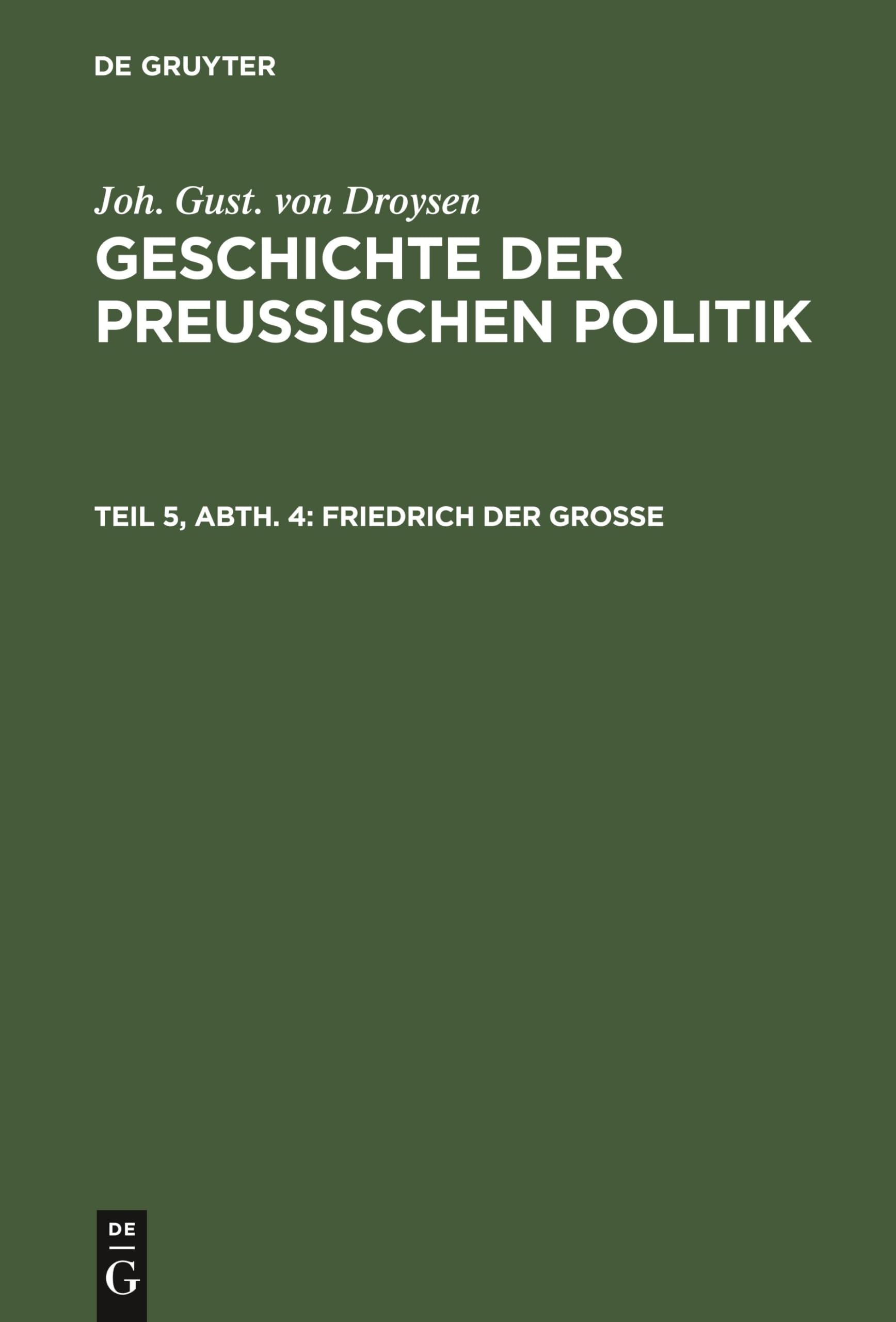 Geschichte Der Preusischen Politik (5)