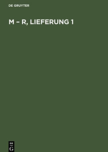 M ¿ R, Lieferung 1: BLHEN-B, Band 7b, Teil 6