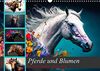 Pferde und Blumen (Wandkalender 2024 DIN A3 quer): Faszinierend wunderschöne Bilder von Pferden und Blumenvariationen (Monatskalender, 14 Seiten ) (CALVENDO Tiere)