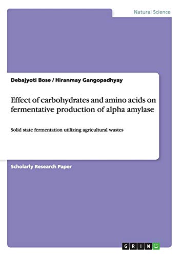 Effect of carbohydrates and amino acids on fermentative production of alpha amylase: Solid state fermentation utilizing agricultural wastes