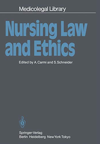 Nursing Law and Ethics (Medicolegal Library, 4, Band 4)