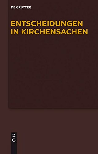 Entscheidungen in Kirchensachen seit 1946: 1.7.-31.12.2007