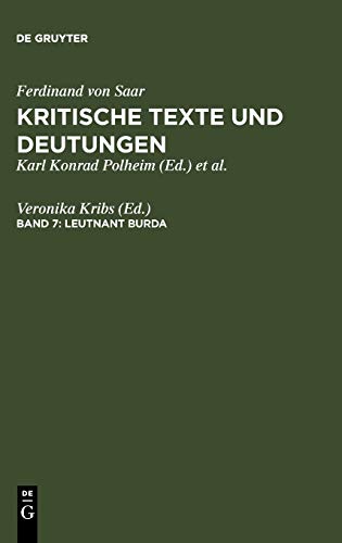 Leutnant Burda (Ferdinand von Saar: Kritische Texte und Deutungen)