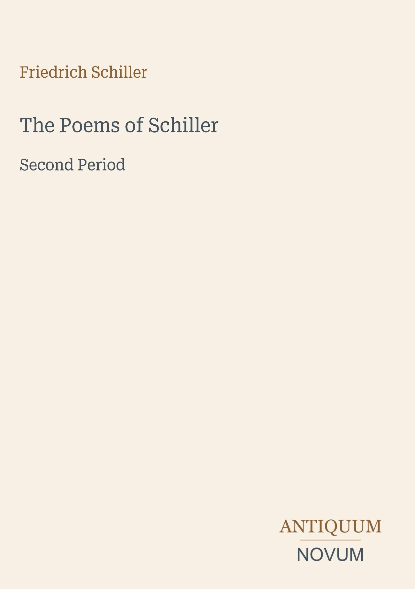 The Poems of Schiller